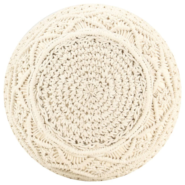 Makramee Sitzpuff, Handgefertigt, 45x30 cm