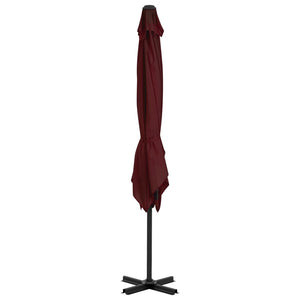 Ampelschirm mit Aluminium-Mast 250x250 cm Bordeauxrot