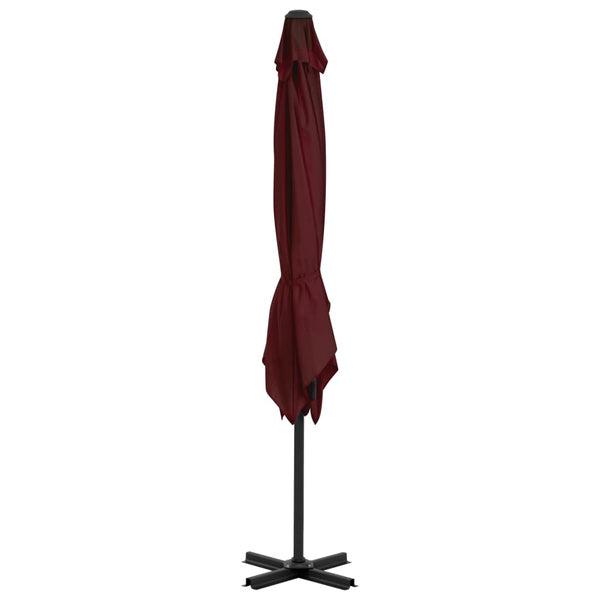 Ampelschirm mit Aluminium-Mast 250x250 cm Bordeauxrot