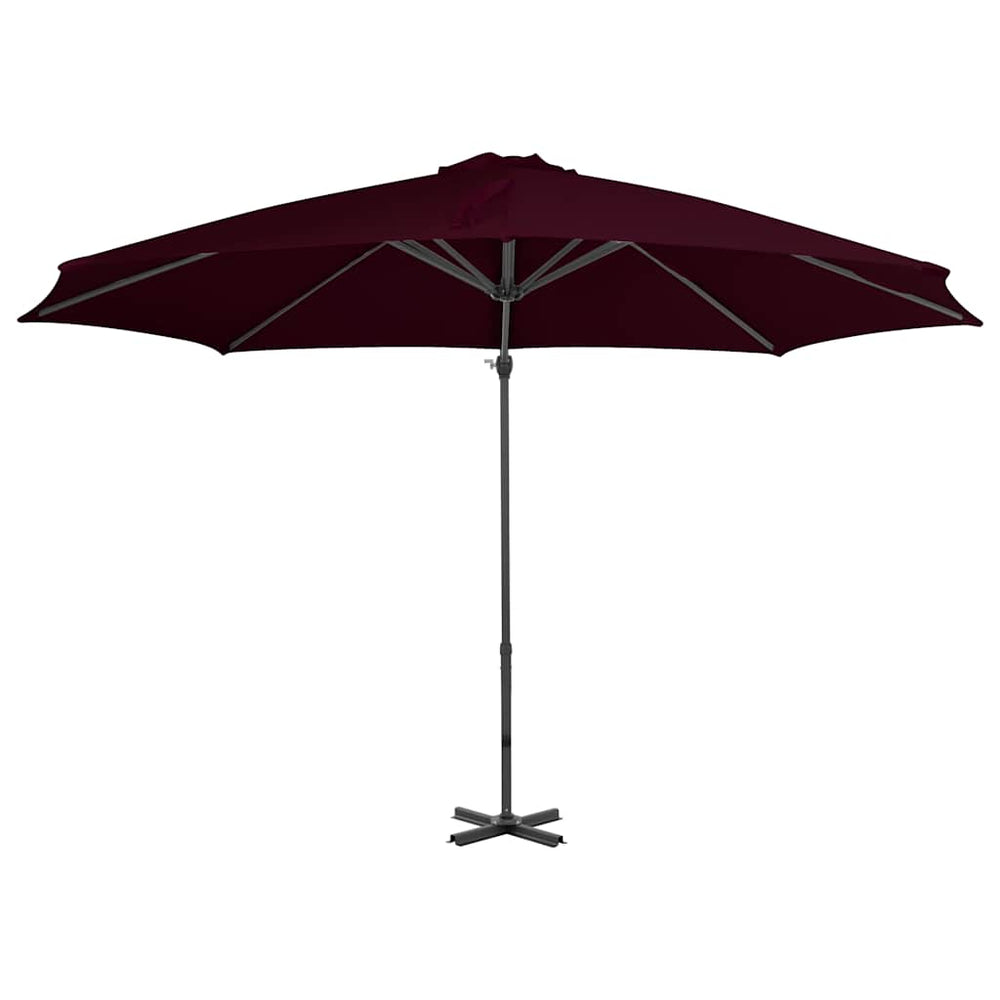 vidaXL Parasol déporté avec mât en aluminium 300 cm Rouge