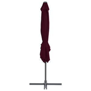 Ampelschirm mit Stahl-Mast 250x250 cm Bordeauxrot