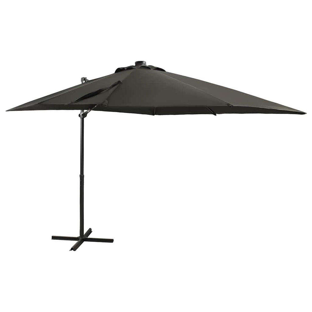vidaXL Parasol déporté avec éclairage LED 250 cm Anthracite