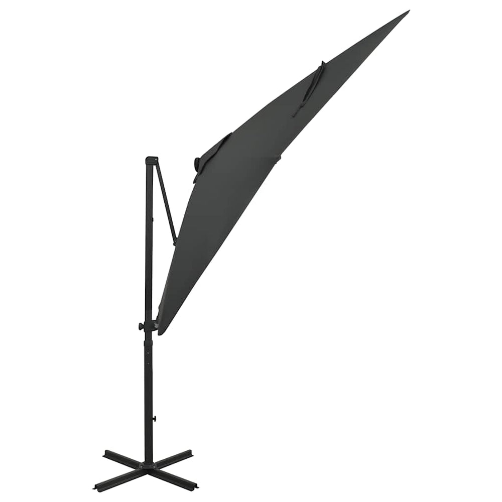 vidaXL Parasol déporté avec éclairage LED 250 cm Anthracite