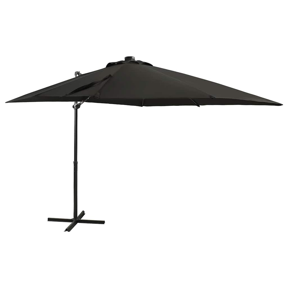 vidaXL Parasol déporté avec éclairage LED 250 cm Noir