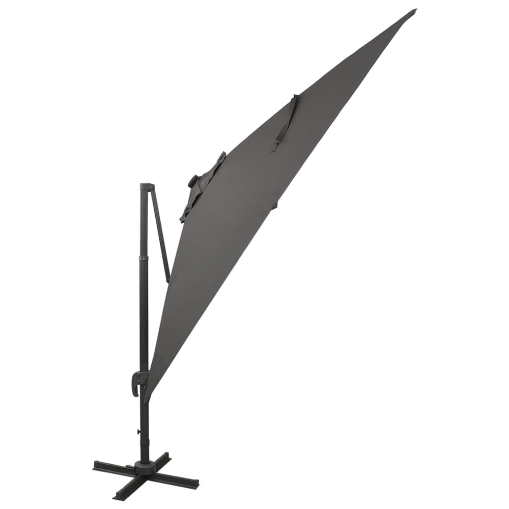 vidaXL Parasol déporté avec éclairage LED 300 cm Anthracite