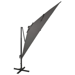 Ampelschirm mit LED-Beleuchtung 300 cm Anthrazit