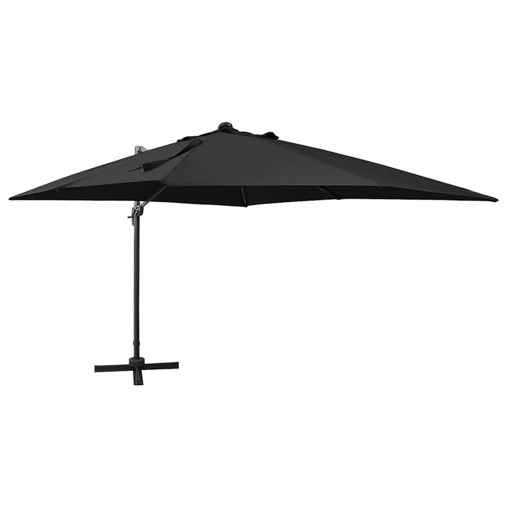 vidaXL Parasol déporté avec lumières LED 300 cm Noir