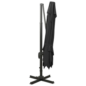 Ampelschirm mit Lüftung 300x300 cm Schwarz