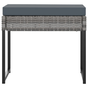 13-tlg. Garten-Essgruppe mit Kissen Poly Rattan Grau
