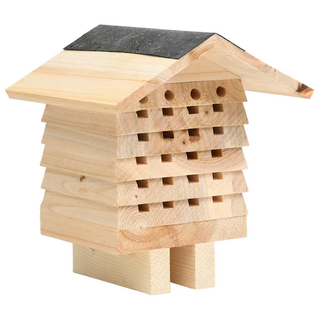 vidaXL Hôtel à insectes sapin bois massif 22x20x20 cm