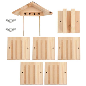 vidaXL Hôtel à insectes sapin bois massif 22x20x20 cm
