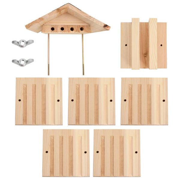 vidaXL Hôtel à insectes sapin bois massif 22x20x20 cm