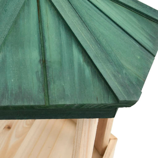 Vogelfutterhaus mit Ständer Tanne Massivholz 33x110 cm