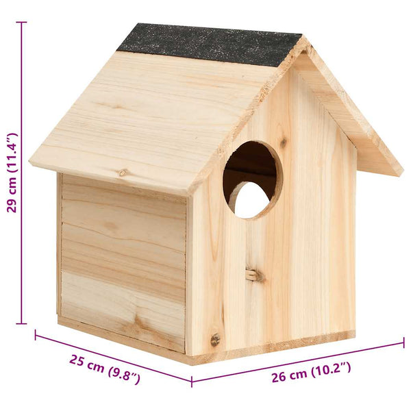 Eichhörnchenhaus Tanne Massivholz 26x25x29 cm