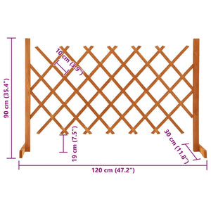 Garten-Rankzaun Orange 120x90 cm Massivholz Tanne