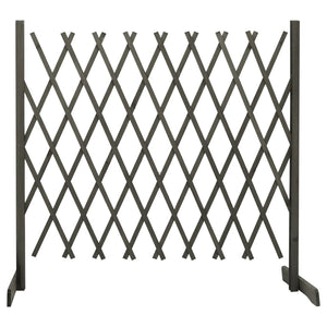 Garten-Rankzaun Grau 180x100 cm Massivholz Tanne