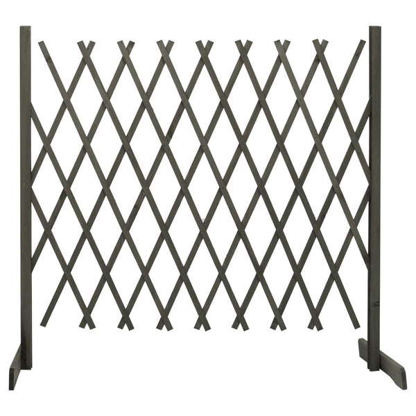 Garten-Rankzaun Grau 180x100 cm Massivholz Tanne