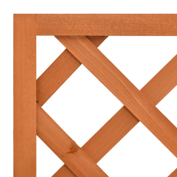vidaXL Treillis de jardin avec jardinière orange 50x25x90 cm en bois de sapin