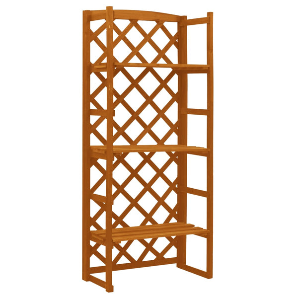 Regal-Rankgitter Orange 60x30x140 cm Massivholz Tanne