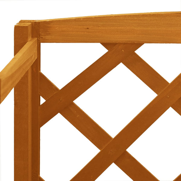 Regal-Rankgitter Orange 60x30x140 cm Massivholz Tanne