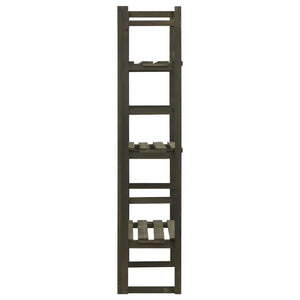 Regal-Rankgitter Grau 60x30x140 cm Massivholz Tanne