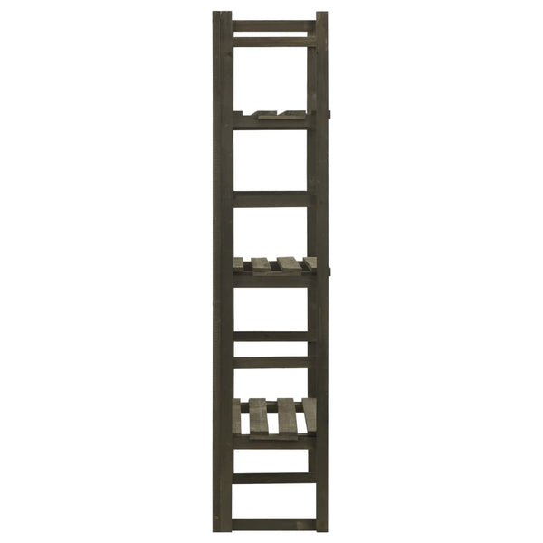Regal-Rankgitter Grau 60x30x140 cm Massivholz Tanne