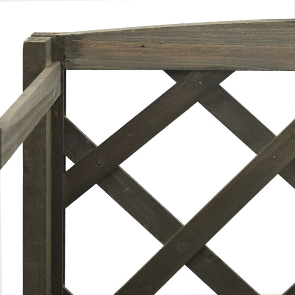Regal-Rankgitter Grau 60x30x140 cm Massivholz Tanne