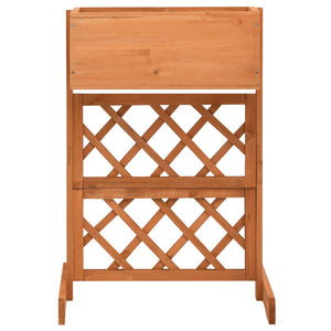Garten-Spalier mit Blumenkasten Orange 45x30x74 cm Tannenholz