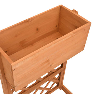 Garten-Spalier mit Blumenkasten Orange 45x30x74 cm Tannenholz