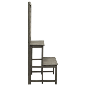 Blumentreppe mit Rankgitter Grau 70x42x120 cm Massivholz Tanne
