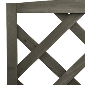 Blumentreppe mit Rankgitter Grau 70x42x120 cm Massivholz Tanne