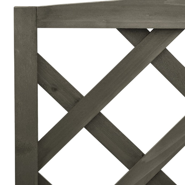 Blumentreppe mit Rankgitter Grau 70x42x120 cm Massivholz Tanne