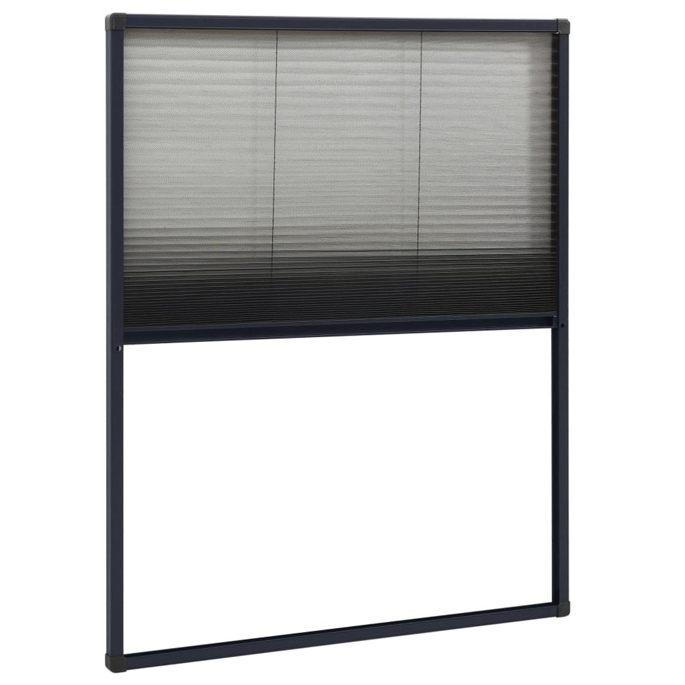 Moustiquaire plissée de fenêtre vidaXL Aluminium Anthracite 60x80cm