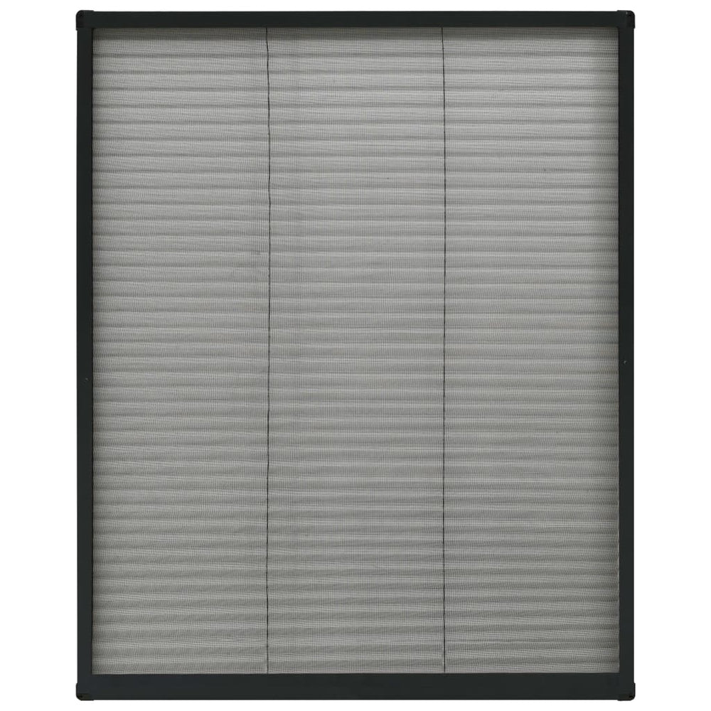 vidaXL Moustiquaire plissée pour fenêtre Aluminium Anthracite 80x100 cm