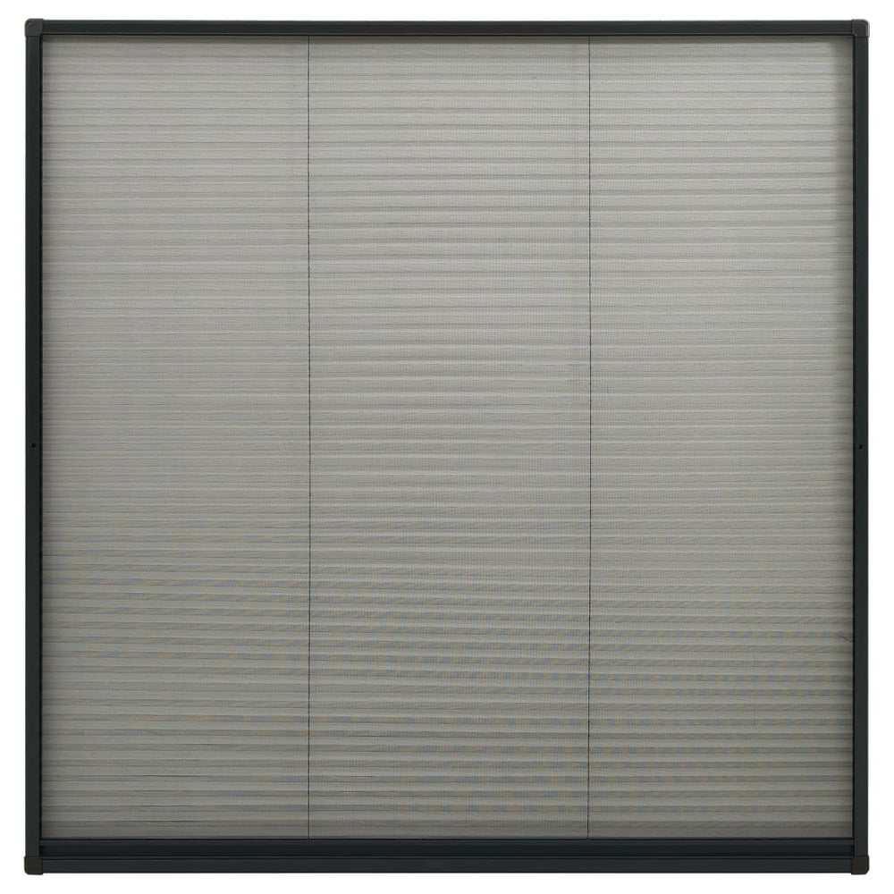 vidaXL Moustiquaire plissée pour fenêtre Aluminium Anthracite 120x120 cm