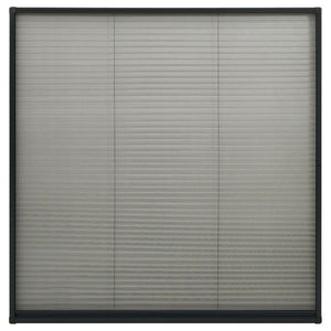 Insektenschutz-Plissee für Fenster Alu Anthrazit 120x120 cm