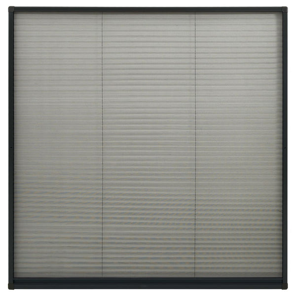 Insektenschutz-Plissee für Fenster Alu Anthrazit 120x120 cm