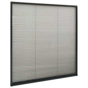 Insektenschutz-Plissee für Fenster Alu Anthrazit 120x120 cm
