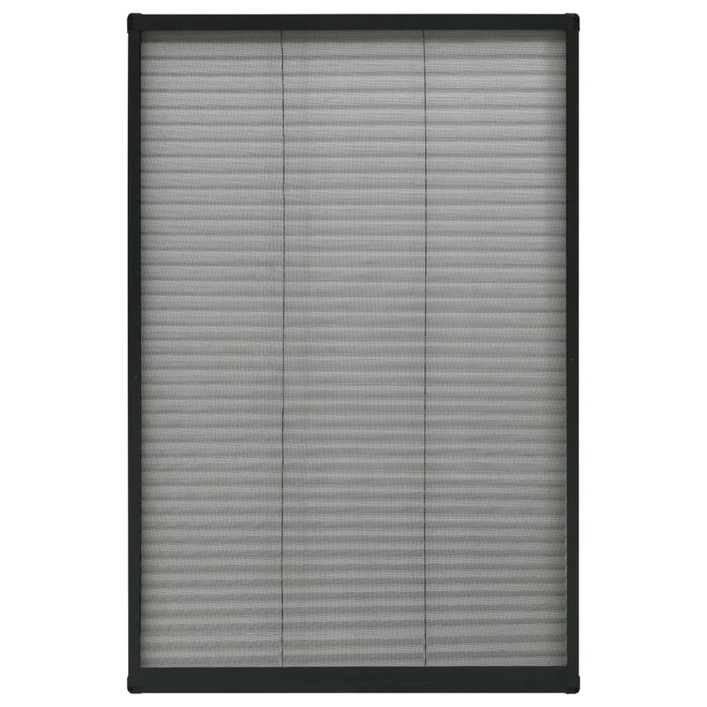 vidaXL Store plissé anti-insectes pour fenêtre Aluminium Anthracite 80x160cm