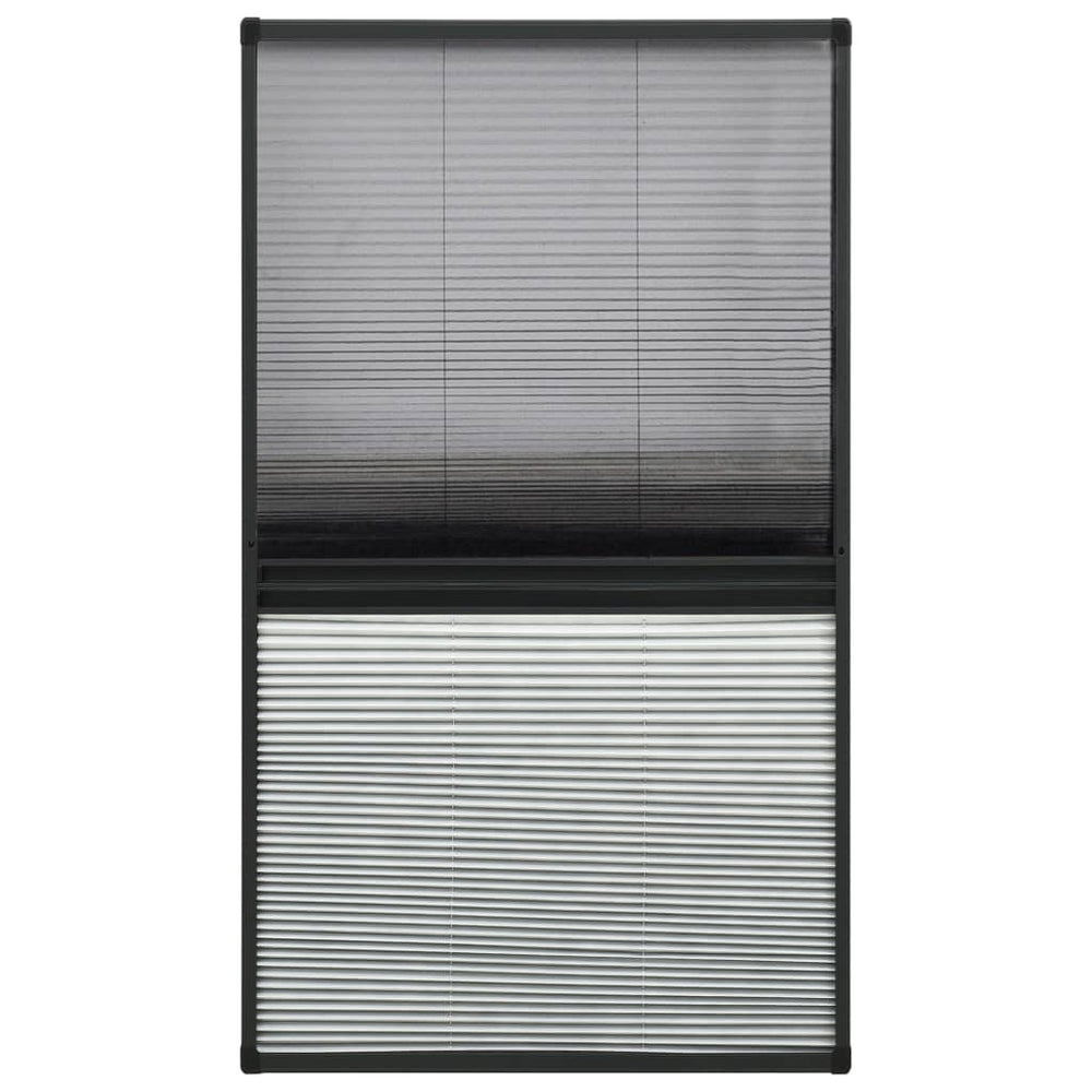 vidaXL Moustiquaire plissée pour fenêtre en aluminium 80x160 cm avec store intégré