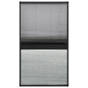 Insektenschutz-Plissee für Fenster Alu 80x160 cm mit Jalousie