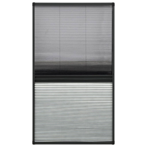 Insektenschutz-Plissee für Fenster Alu 80x160 cm mit Jalousie