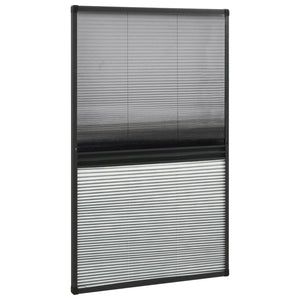 Insektenschutz-Plissee für Fenster Alu 80x160 cm mit Jalousie