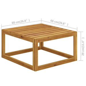 7-tlg. Garten-Lounge-Set mit Auflage Massivholz Akazie