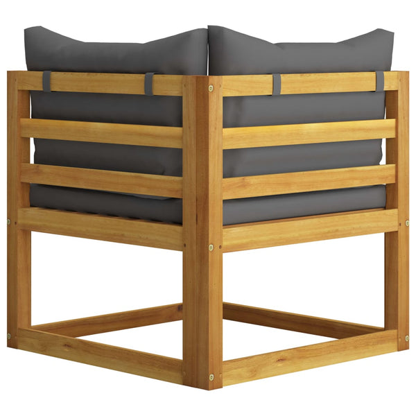 vidaXL Salon de jardin 6 pcs avec coussins Bois d'acacia massif
