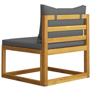 vidaXL Salon de jardin 6 pcs avec coussins Bois d'acacia massif