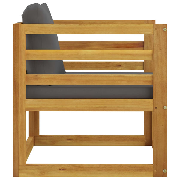 7-tlg. Garten-Lounge-Set mit Auflagen Massivholz Akazie