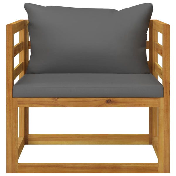 7-tlg. Garten-Lounge-Set mit Auflagen Massivholz Akazie