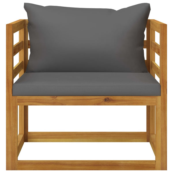 8-tlg. Garten-Lounge-Set mit Auflagen Massivholz Akazie