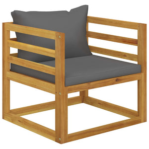 8-tlg. Garten-Lounge-Set mit Auflagen Massivholz Akazie